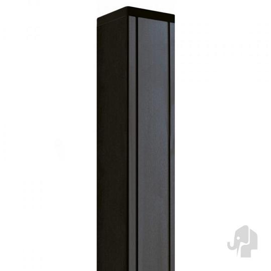 Elephant geassembleerde poortpaal aluminium met kap 88x88x3020mm antra kleur / versterkt / houten kern
