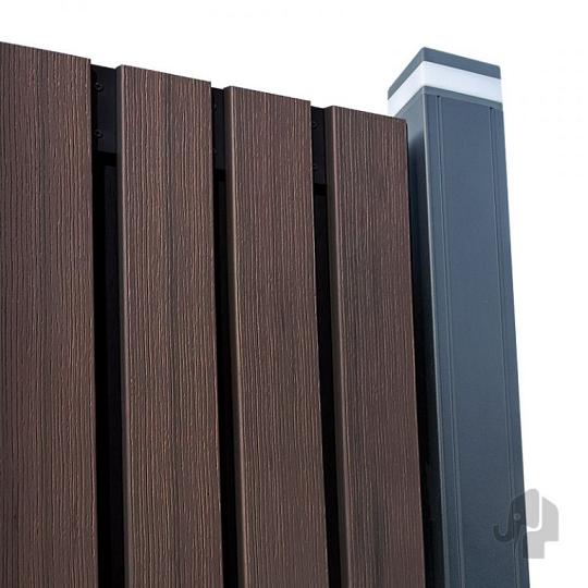 Elephant schutting Stripes Black houtcomposiet FSC 180x180 cm co-ex Natural dark brown