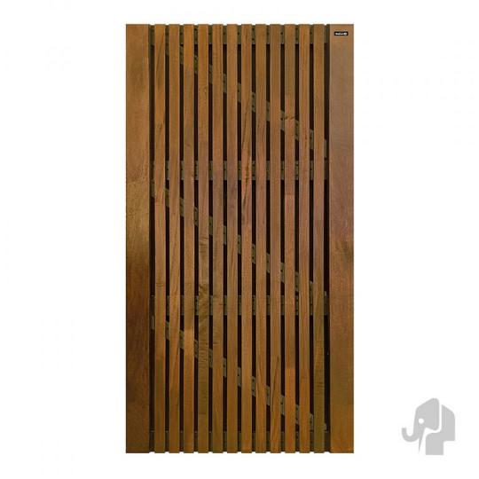 Elephant tuindeur Stripes Black hardhout FSC gevingerlast 4,5x100x180 cm bruin/zwart RVS geschroef