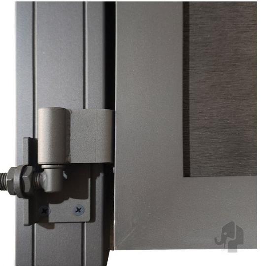 Elephant dubbele poort Forte houtcomposiet FSC 40x3000x1800mm antra met antra frame incl. hang en sl