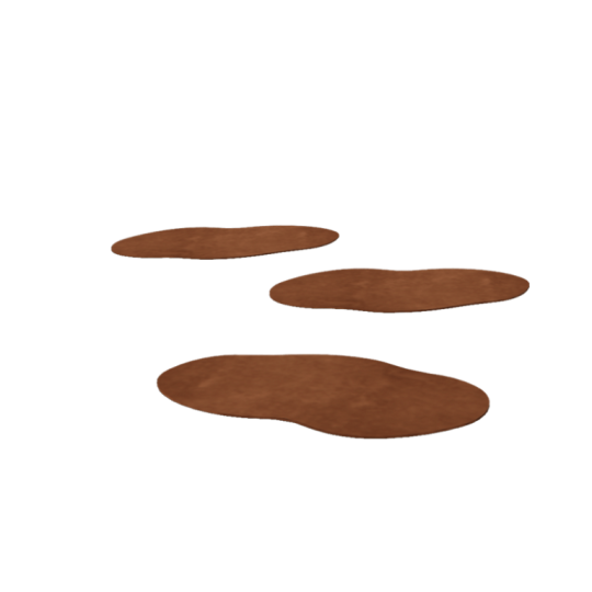 Cortenstaal staptegel - Organisch - 50 x 25 cm