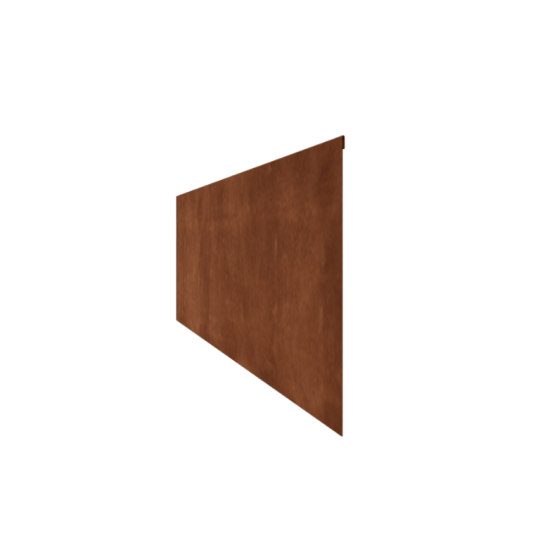 Cortenstaal borderrand - Geplet - Hoogte 45 cm - 150 cm