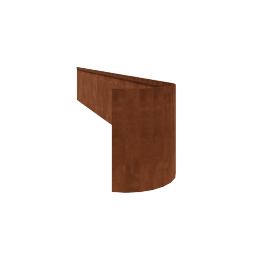 Cortenstaal borderrand - Geplet FLEX - Hoogte 45 cm - 150 cm