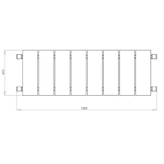 Cortenstaal bankje - 130 x 44,3 cm