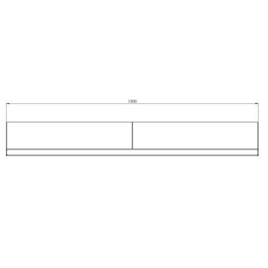 Cortenstaal keerwand - Recht - 150 x 40 cm