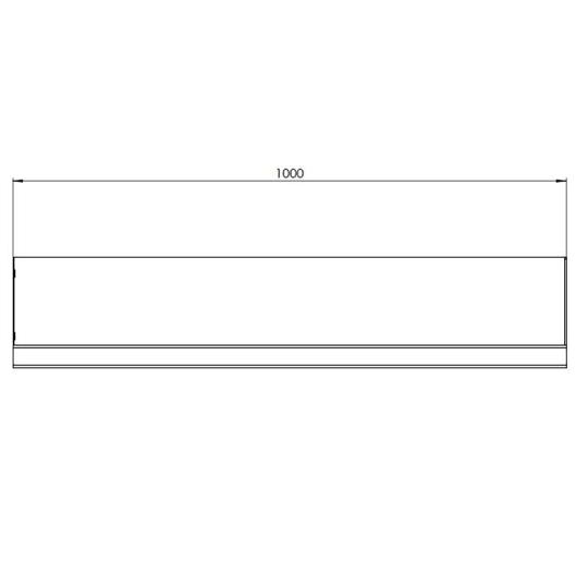 Cortenstaal keerwand - Recht - 100 x 60 cm