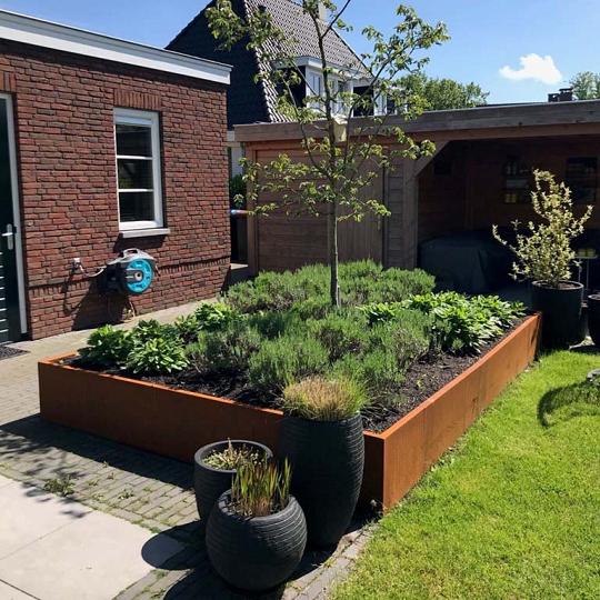 Cortenstaal keerwand - Recht - 100 x 50 cm