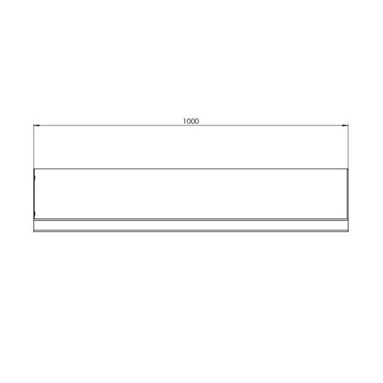 Cortenstaal keerwand - Recht - 100 x 40 cm