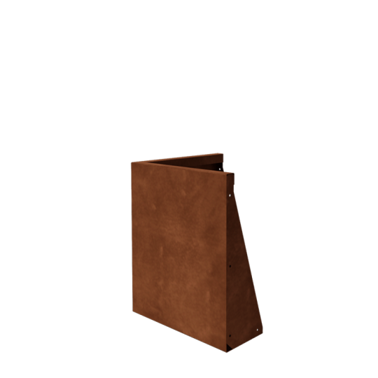 Cortenstaal keerwand - Buitenhoek - 50 x 50 x 60 cm