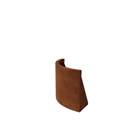 Cortenstaal keerwand - Buitenbocht - 50 x 50 x 40 cm