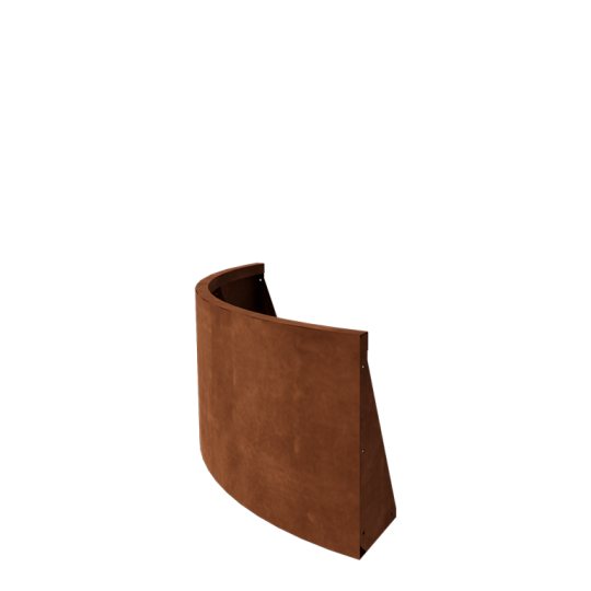 Cortenstaal keerwand - Buitenbocht - 100 x 100 x 50 cm