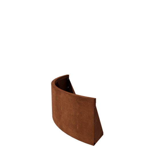 Cortenstaal keerwand - Buitenbocht - 100 x 100 x 40 cm