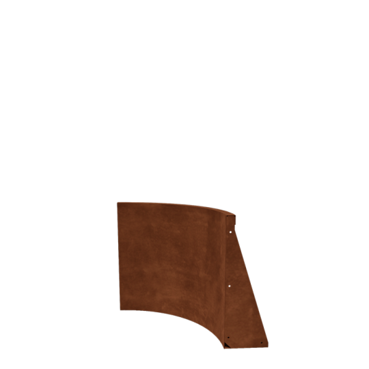 Cortenstaal keerwand - Binnenbocht - 50 x 50 x 60 cm