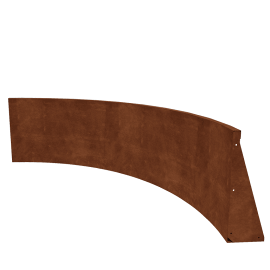 Cortenstaal keerwand - Binnenbocht - 150 x 150 x 60 cm