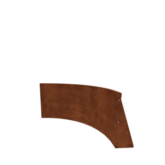 Cortenstaal keerwand - Binnenbocht - 100 x 100 x 60 cm