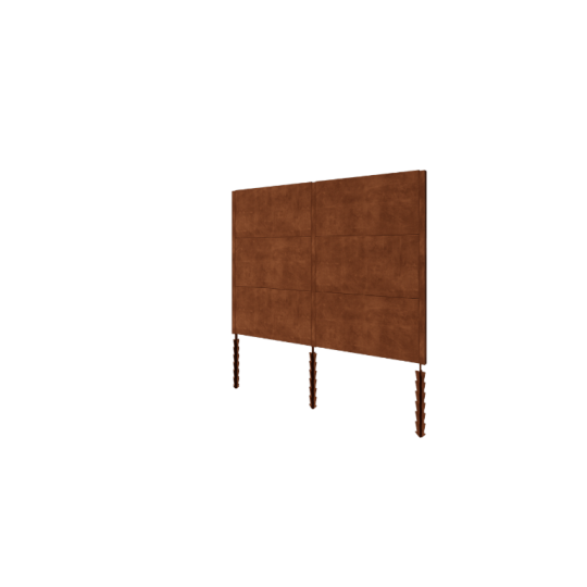 Cortenstaal schutting H3 - Complete set - 258 x 6 x 190 cm