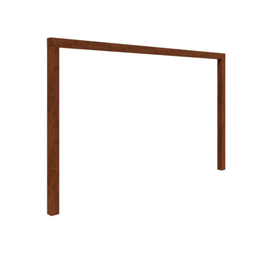 Cortenstaal pergola - Recht - 400 x 230 cm - Zonder betonpoer
