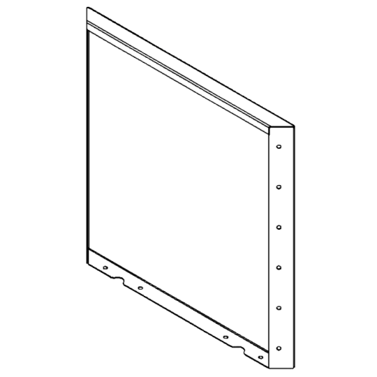 Cortenstaal plantenbak - paneel - 60 x 60 cm