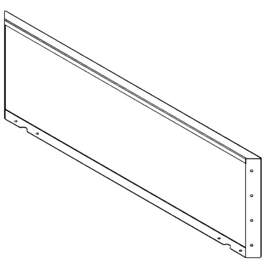 Cortenstaal plantenbak - paneel - 40 x 120 cm