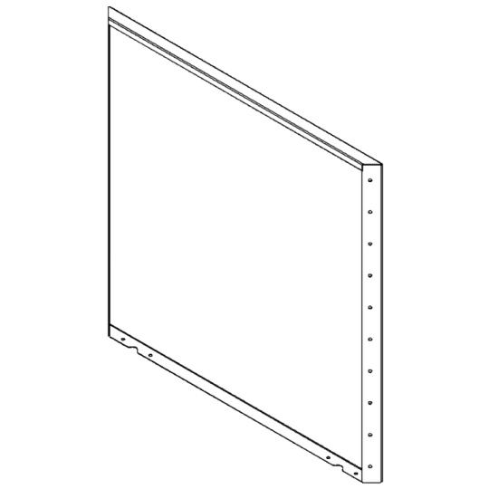 Cortenstaal plantenbak - paneel - 100 x 100 cm