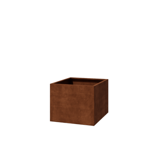 Cortenstaal plantenbak - Vierkant - 100 x 100 x 80 cm - Gelast - Met bodemplaat