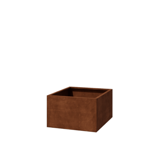 Cortenstaal plantenbak - Vierkant - 100 x 100 x 60 cm - Gelast - Met bodemplaat