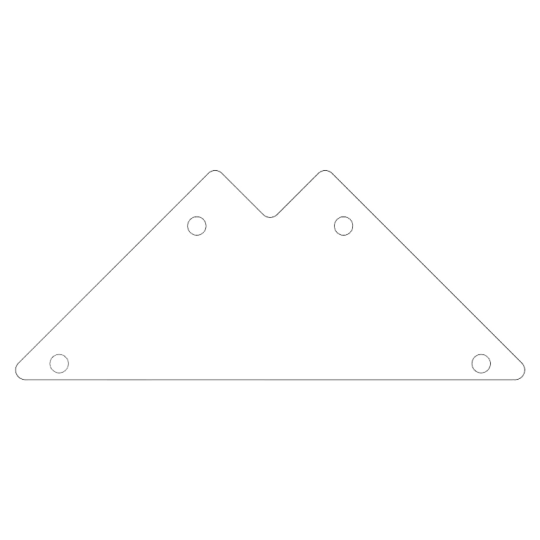 Cortenstaal plantenbak - Koppelplaat - 90°