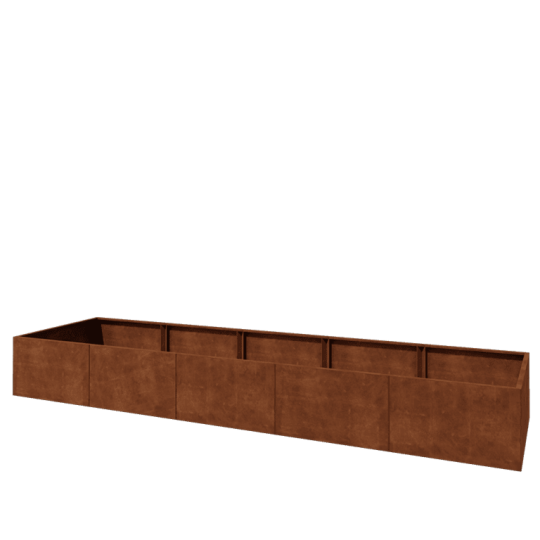 Cortenstaal plantenbak XXL - Rechthoek - 500 x 120 x 60 cm - Zonder bodemplaat