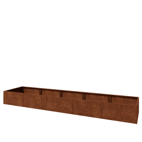 Cortenstaal plantenbak XXL - Rechthoek - 500 x 100 x 50 cm - Zonder bodemplaat