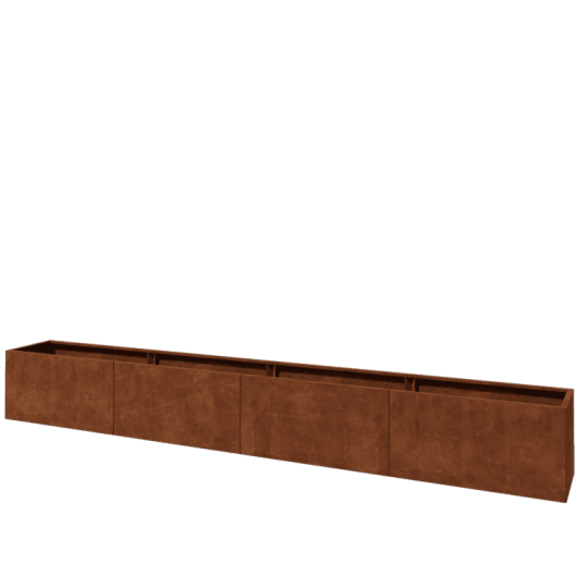Cortenstaal plantenbak XXL - Rechthoek - 480 x 50 x 60 cm - Zonder bodemplaat