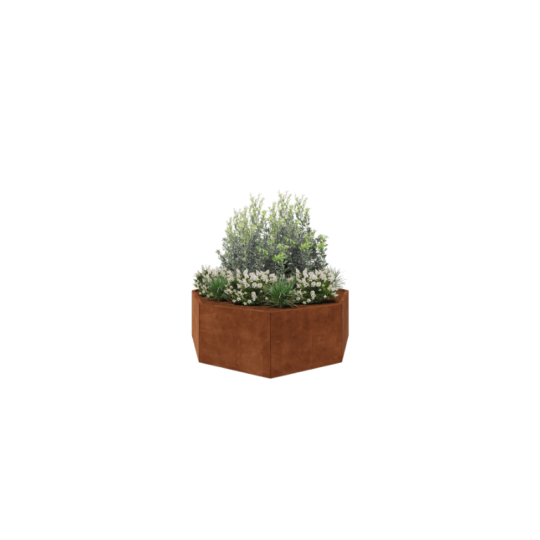 Cortenstaal plantenbak - Achthoek - 193,1 x 193,1 x 60 cm - Zonder bodemplaat