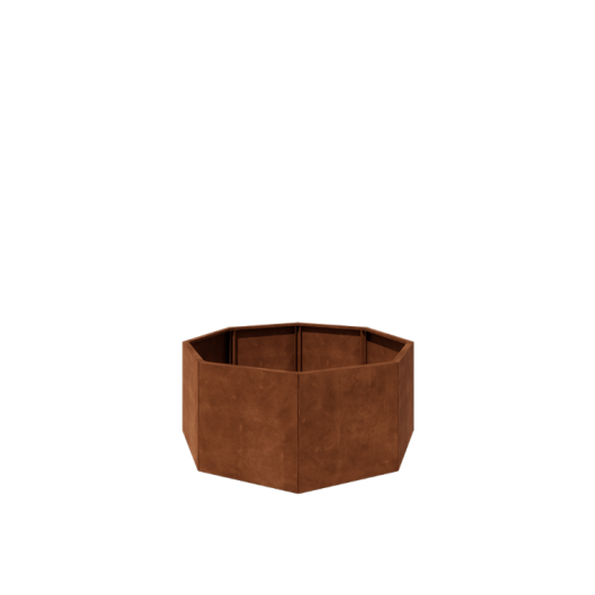 Cortenstaal plantenbak - Achthoek - 144,9 x 144,9 x 60 cm - Zonder bodemplaat