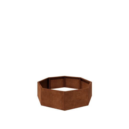 Cortenstaal plantenbak - Achthoek - 144,9 x 144,9 x 40 cm - Zonder bodemplaat