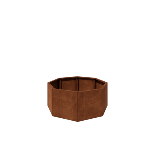 Cortenstaal plantenbak - Achthoek - 120,7 x 120,7 x 50 cm - Zonder bodemplaat