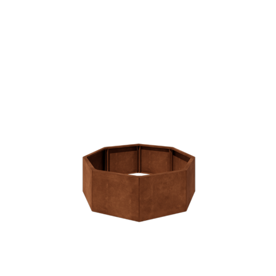 Cortenstaal plantenbak - Achthoek - 120,7 x 120,7 x 40 cm - Zonder bodemplaat