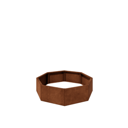 Cortenstaal plantenbak - Achthoek - 120,7 x 120,7 x 30 cm - Zonder bodemplaat
