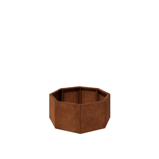 Cortenstaal plantenbak - Achthoek - 96,6 x 96,6 x 40 cm - Zonder bodemplaat