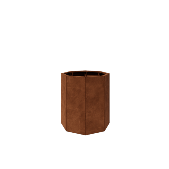 Cortenstaal plantenbak - Achthoek - 72,4 x 72,4 x 80 cm - Met bodemplaat
