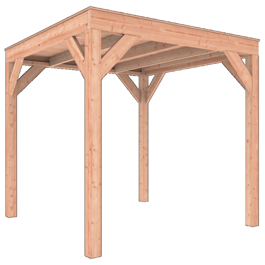 Douglas Overkapping 250x250 – Compact, Sterk en Stijlvol