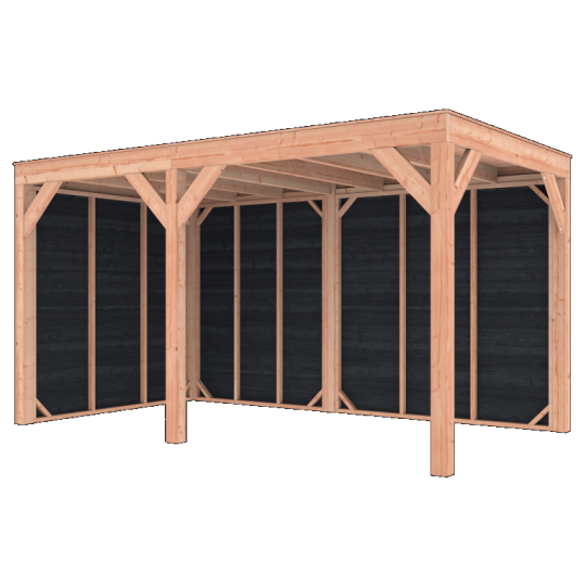 Douglas Overkapping Zwart Zweeds Rabat 450x250 – Modern en Duurzaam