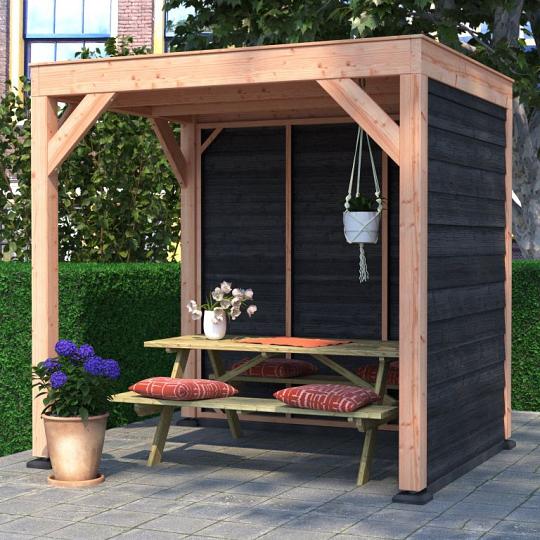 Douglas Overkapping Zwart Zweeds Rabat 200x250 – Modern en Duurzaam