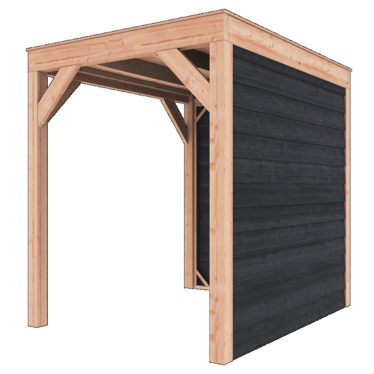 Douglas Overkapping Zwart Zweeds Rabat 200x250 – Modern en Duurzaam