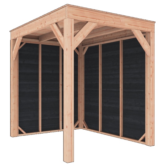 Douglas Overkapping Zwart Zweeds Rabat 200x250 – Modern en Duurzaam