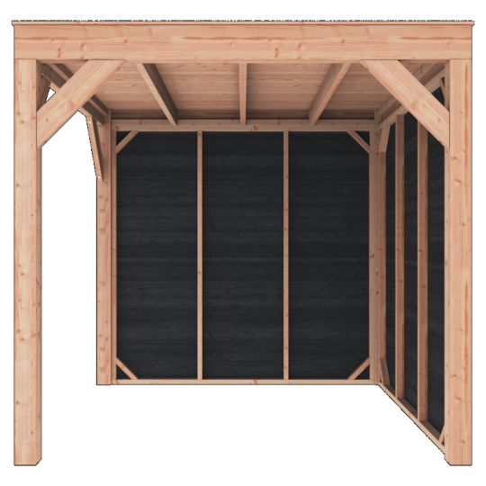 Douglas Overkapping Zwart Zweeds Rabat 250x250 – Modern en Duurzaam