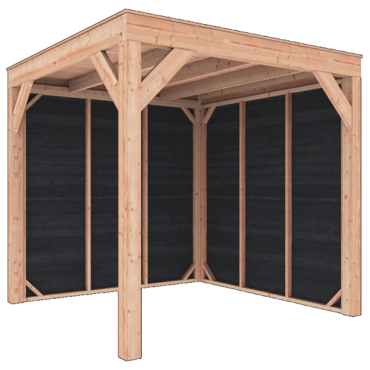 Douglas Overkapping Zwart Zweeds Rabat 250x250 – Modern en Duurzaam