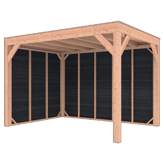 Douglas Overkapping Zwart Zweeds Rabat 350x250 – Modern en Duurzaam