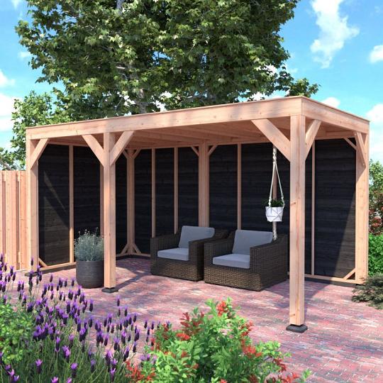 Douglas Overkapping Zwart Zweeds Rabat 500x250 A-Sym – Modern, Ruim en Duurzaam