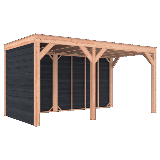 Douglas Overkapping Zwart Zweeds Rabat 500x250 A-Sym – Modern, Ruim en Duurzaam