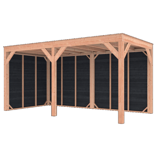 Douglas Overkapping Zwart Zweeds Rabat 500x250 Sym – Modern, Ruim en Duurzaam