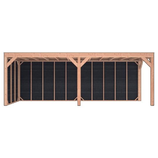 Douglas Overkapping Zwart Zweeds Rabat 700x250 – Modern en Duurzaam